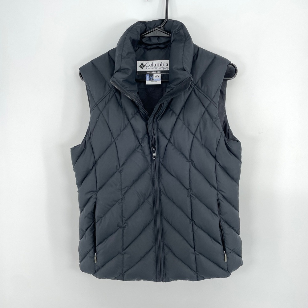 Columbia Black Diamond Quilted Down Puffer Vest Women's Medium Interchange Core